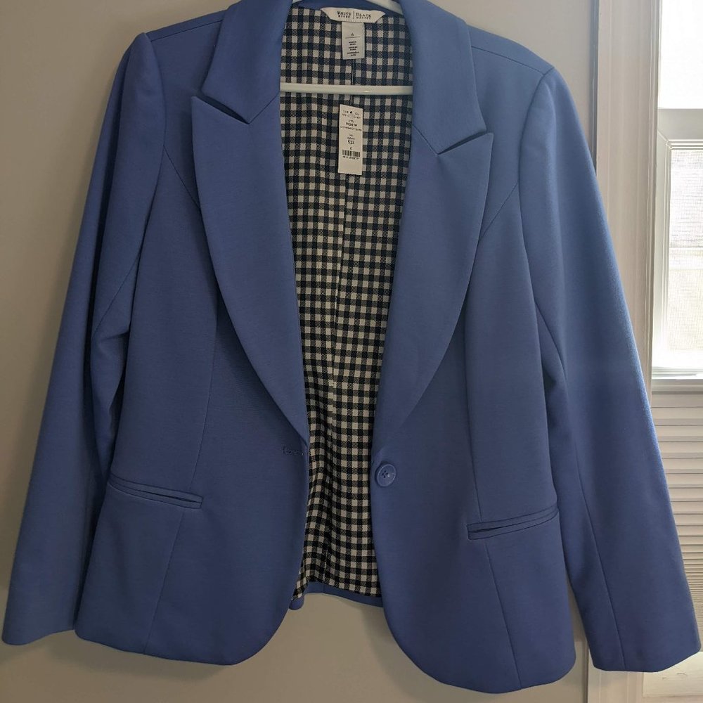 White House Black Market Knit Blazer Bellflower - NWT